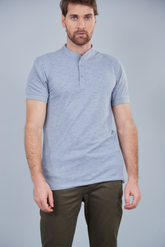 Polo cuello neru gris