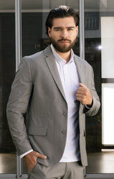 Blazer formal gris claro