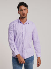 Camisa mini rayas lila