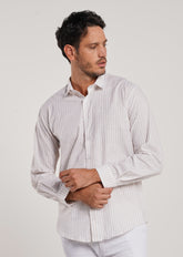 Camisa manga larga rayas arena