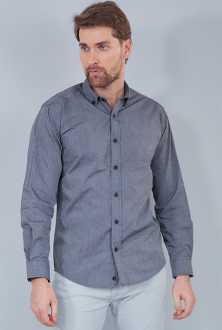 Camisa manga larga gris oscura